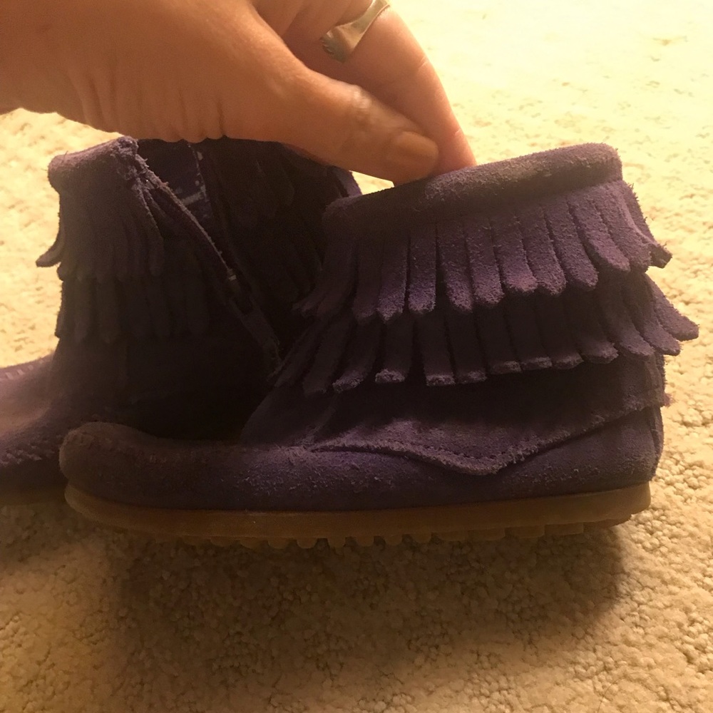 Girls Minnetonka ankle bootie